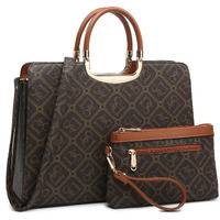 Womens Handbag Top Handle Shoulder Bag Tote Satchel Purse Work Bag With Matching Wallet (Ds Coffee) Large