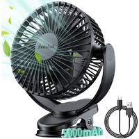 Svinkal Clip On Fan  5000Mah Usb Charging Portable Battery Fans  6Inch Quiet Usb Personal Desk Fan  3 Speeds  720?Angle Adjustment  Small Stroller Fan For Home Office Dormitory.