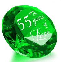 Ywhl 55Th Wedding Anniversary Decoration  Emerald Wedding Gifts For Parents  Love Present For Her Him  Emerald Green Keepsake