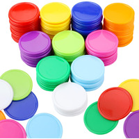 Yexpress 500 Pieces Plastic Poker Chips  Poker Card Game Chips Bulk  Counting Discs Markers For Learning Math Counting  Game Play  37Mm/10 Colors