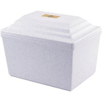 Fortress Urn Vault In White  Urn Vault For Ground Burial  Holds One Adult Cremation Urn For Human Ashes  Durable And Secure Cremation Urn Vault For Cemetery Burial