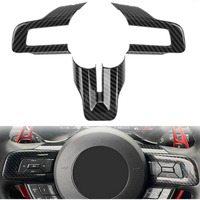Kdfuhrui Steering Wheel Cover Trim For Ford Mustang Accessories 2015 2016 2017 2018 2019 2020 2021