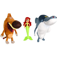 Zig & Sharko Plush Dolls Bundle - 12"" Officially Licensed Stuffed Toys For Kids  Including Zig  Sharko  And Marina