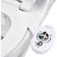 Brondell Bidet Left Hand Bidet Attachment Southspa Dual Temperature And Dual Nozzle - Control Panel On Left Side - Dual Temperature For Warm Water Wash With Dual Positionable Nozzles  Lh-22