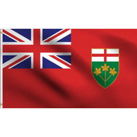 Dmse Ontario Region Canada Canadian Red Provincial Flag 3X5 Ft Foot 100% Polyester 100D Flag Uv Resistant (3' X 5' Ft Foot)