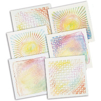 Roylco R5841 Optical Illusion 7 By 7-Inch Rubbing Plates  6-Pack