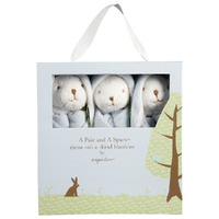 Angel Dear - Blue Bunny  Pair And A Spare Blankie Set