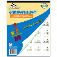 Channie's One Page A Day Single Digit (Beginner) Multiplication Math Problem Workbook For 2Nd Graders And 3Rd Grade Simply Tear Off On Page A Day For Math Repetition Exercise!