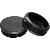 Prescott Plastics 2.5"" Inch Round Plastic Plug Insert (4 Pack) End Cap For Metal Tubing  Fence  Glide Insert For Pipe Post  Chairs And Furniture