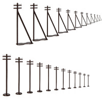 24Pcs Model N Scale 1:160 Power Pole Telegraph Telephone Poles Railroad Diorama (Style B)
