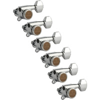 Gotoh Magnum Lock-Trad 6-In-Line Guitar Tuners  Chrome