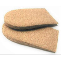 Heel Lift Cushion  1/4 Inch (6 Mm) Rubber/Cork  1 Pair  Medium (2 1/2"" Wide)
