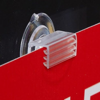 Suction Cup Sign Holder - Stick On Sign Grip For Windows  Glass Showcases & Wall Cases - 10 Pack
