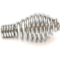 Spring Stove Handle  Chrome Finish  Tapered At One End. Max Diameter: 1-3/4""  Length: 3-1/2""  Fits 1/2"" Rod. For Use With Bbq Grills  Smokers  Furnaces  Coal/Wood/Pellet Stoves  Boilers.