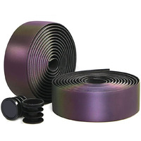 Bumlon Road Bike Handlebar Tape  Bicycle Bar Tape  Pu Leather + Eva  Reflective Cycling Handle Grip Wrap - 2 Rolls