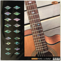 Fretboard Markers Inlay Stickers Decals For Guitar  Bass & Ukulele - Traditional Diamonds - Abalone Mix