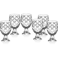 Pineapple Crystal Shot Glasses Beverege Drinkware By Godinger - Set Of 6