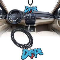 Xotic Tech Mario Ghost Dope Tongue Rearview Mirror Hanging Charm Dangling Beaded Pendant For Car Decoration Mario Ghost Dope Tongue