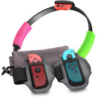 Echzove Leg Strap For Nintendo Switch Sports Accessories For Nintendo Switch Ring Fit Adventure  2 Leg Straps For Switch Ring Fit Adventure And 2 Grips For Ring Con And 1 Storage Bag For Ring Con