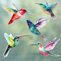 10 Pieces Watercolor Humming Bird Screen Door Magnets Decorative Flexible Double Sided Magnetic Stickers For Screen Door Patio Doors Decoration  Helps To Stop Walking Into Screens (Fresh Style)