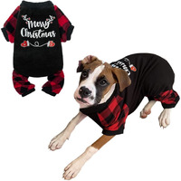 Bingpet Dog Pajamas Plaid For Small Medium Large Dogs Soft Comfortable Dog Sweater Warm Pet Winter Clothes Classic Plaid Puppy Pajamas Pet Onesie With Feet Pet Cat Pajamas Lightweight Pet Jumpsuit