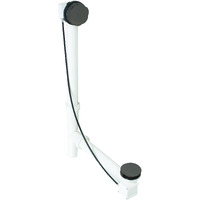 Westbrass D50P27Tle-12 27"" Cable Drive Standard Bath Drain Trim Kit With Rotary Overflow Cover Knob  Pop-Up Stopper And Poly Tubular Pipes & Fittings  1-Pack  Oil Rubbed Bronze