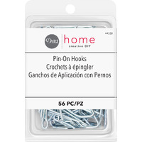 Dritz Home 44328 Pin-On Drapery Hooks (56-Piece)  Silver
