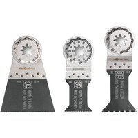 Fein Starlock Plus E-Cut Combo Oscillating Saw Blades - For Universal Use - 1 Blade Of 1-3/4""  1 Blade Of 1-3/8""  1 Blade Of 2-9/16"" - Fits Most Multitools - 35222952030