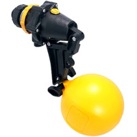 Jobe Valves J-Tpv0100Dlt Topaz Trough Valve With 4.9""-Wide Float  200L/Min  100Psi  Detach Long Tail  1"" Npt Inlet  Yellow/Black