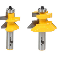 Yonico Tongue And Groove Router Bits Set 2 Bit Flooring 1/2-Inch Shank 15227