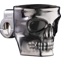 Kruzer Kaddy Kk1075 Chrome Skull Bar Mount 1 Pack