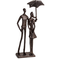 Danya B Loving Couple Under Umbrella Bronze Sculpture - Modern And Elegant Design - Metal Art - Contemporary Home And Office D?Cor - Modern Tabletop D?Cor