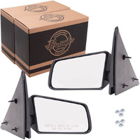 Brock Replacement Driver And Passenger Set Manual Side Door Mirrors Type Textured Compatible With 1994-2004 S10 Sonoma Pickup Truck