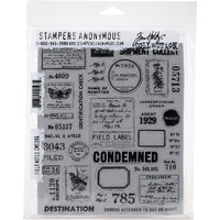 Stampers Anonymous Cling Mount Stamp Tim Holtz 7 In. X 8.5 In. Field Notes