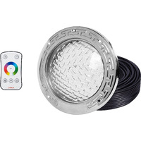 Hqua Pn01Dc 120V Ac Led Rgbw Color Change Inground Pool Light  10 Inch 35W 3000Lm (300W Incandescent Equivalent)  With 100  Cord  Transformer Included  Ul Listed  Fit For 10"" Large Wet Niches.