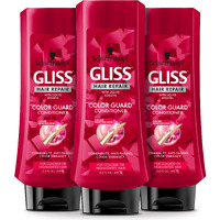 Gliss Hair Repair Conditioner  Color Guard For Colored Or Highlighted Hair  13.6 Ounces (Pack Of 3)