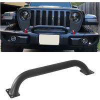 Kuafu Grille Winch Brush Guard Compatible With 2018-2023 Jeep Wrangler Jl 2020-2023 Jeep Gladiator Jt 82215351 Rubicon Brush Guard Front Bumper Grill Grille Guard Protector Brush Push Bar Steel