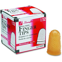 Swingline Rubber Finger Tips  Size 11-1/2  Medium  12/Box  144 Pack (S7054035Cs)