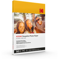 Kodak Photo Paper Gloss 5 X 7 Snapshot 50 Count  48Lb-180 G/M 2-8.5Mil (41307) White