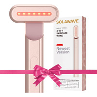 Solawave 4-In-1 Radiant Renewal Wand  Face Skincare Wand With Facial Massager  Facial Wand (Rose Gold)