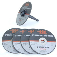 3"" Metal Cutting Wheels W/ 1/4"" Mandrel  5Pc #80210