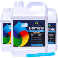 Deep Pour Epoxy Resin 1.5 Gallon Kit - 2-4"" Pour Depths Crystal Clear Casting Resin For River Table  Mold  Flower And Wood - Bubble Free  Self-Leveling  Food Safe  Heat & Uv Resistant