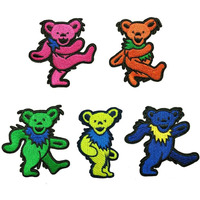 Kloriz 5 Pcs Bears Grateful Dead Embroidered Iron On Patches Punk Vest Biker Clothes Badge