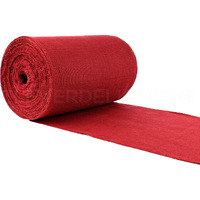 Cleverdelights 12"" Premium Red Burlap Roll - 50 Yards - No-Fray Finished Edges - Natural Jute Burlap Fabric