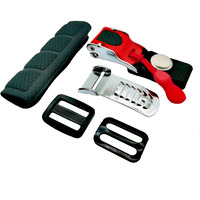 Zyrelynx Helmet Quick Release Buckle Kit  Metal Helmet Chin Strap Adapter  Install Without Removing Double D-Ring Strap Snap  Compatible With Half  3/4  Full Face Helmet  Silver  1 Pack