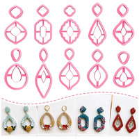 Keoker Clay Cutters  Organic Polymer Clay Cutters For Earrings Making  20 Shapes Floral Polymer Clay Cutters  Studs Clay Cutters For Polymer Clay Jewelry (A+B)