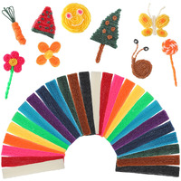 Upins Wax Craft Sticks For Kids Bulk 1500Pcs Bendable Sticky Wax Yarn Sticks In 13 Colors With Storage Bag For Kids Child Adults Diy Art Supplies