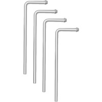 4 Pcs Universal Exhaust Hanger Rods 9.5"" Long 90 Degree Bent Exhaust Hanger Steel