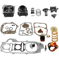 Gy6 Cylinder Rebuild Kits Kymlaa 100Cc Big Bore Kit For 69Mm Valve 49Cc 50Cc 139Qmb Moped Scooter Engine 50Mm Bore Upgrade Set With 6Pin Racing Cdi Ignition Coil Performance Spark Plug Clutch Spring