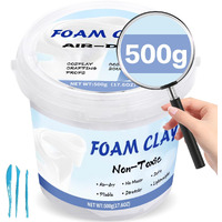 Modeling Foam Clay 500G Soft Air Dry Clay For Adults Lightweight Diy Creative Art Supplies With Sculpting Tools Suitable For Cosplay/Crafts/Design/Shaping-White